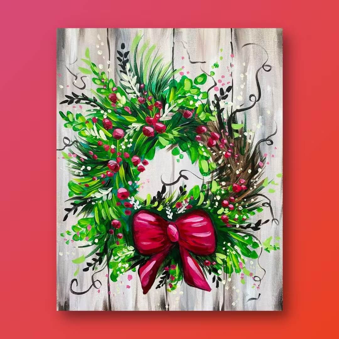 Festive Wreath Painting Kit Painting to Gogh