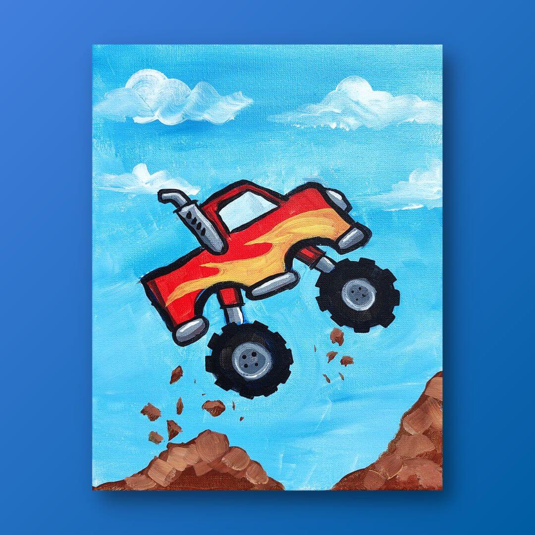Monster Truck Slam Kids Painting Kit