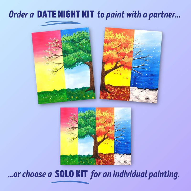 Date Night Lovebirds! - Couples Paint and Sip at Home