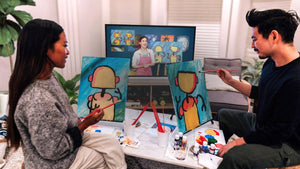 Couples Painting Date Night At Home: Paint & Sip Couple's Edition