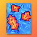 Floating Fall Leaves