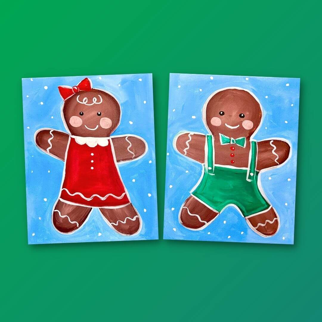 Gingerbread Paint Gingerbread Buddies Kids Painting Kit โ Painting to Gogh