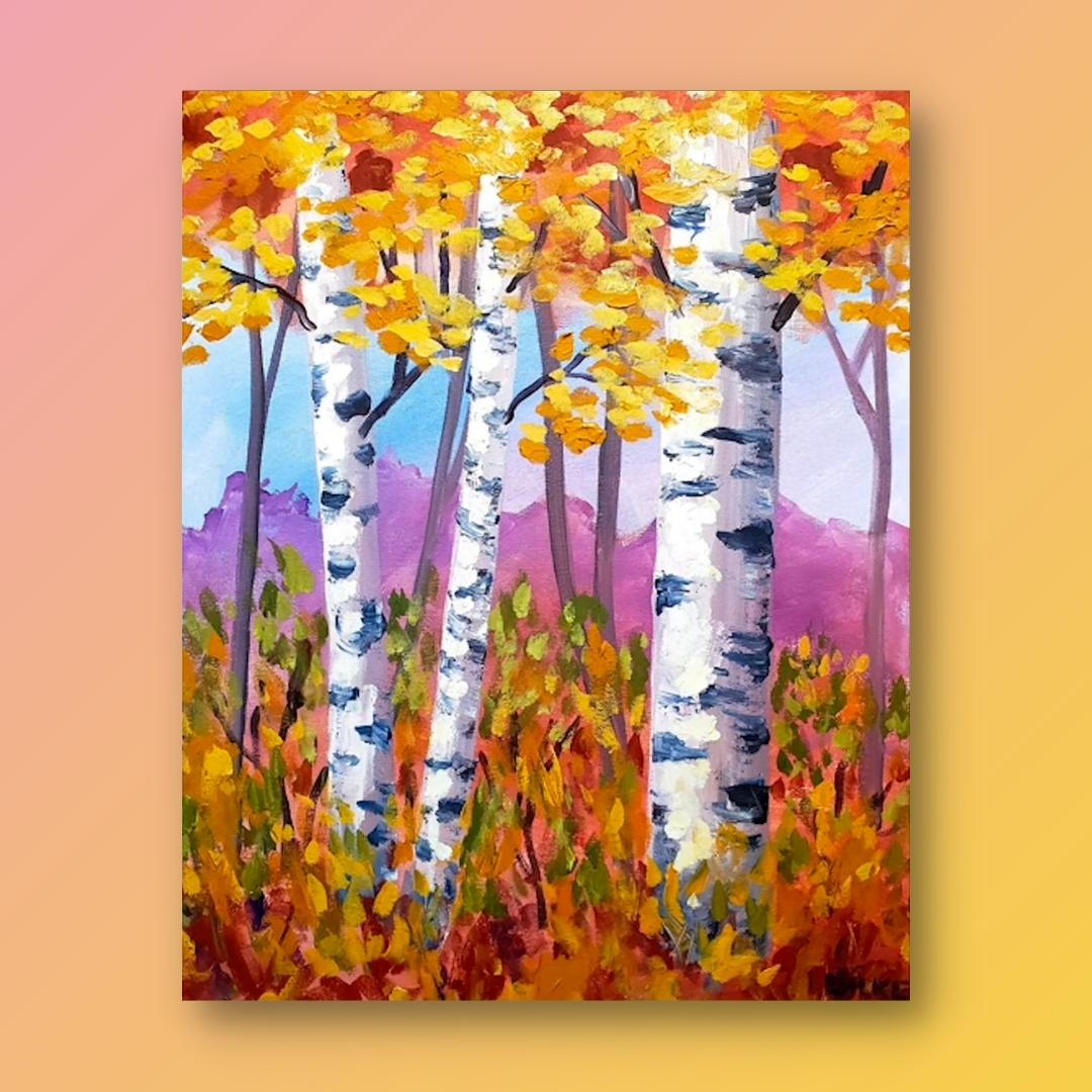 Golden Birch Trees