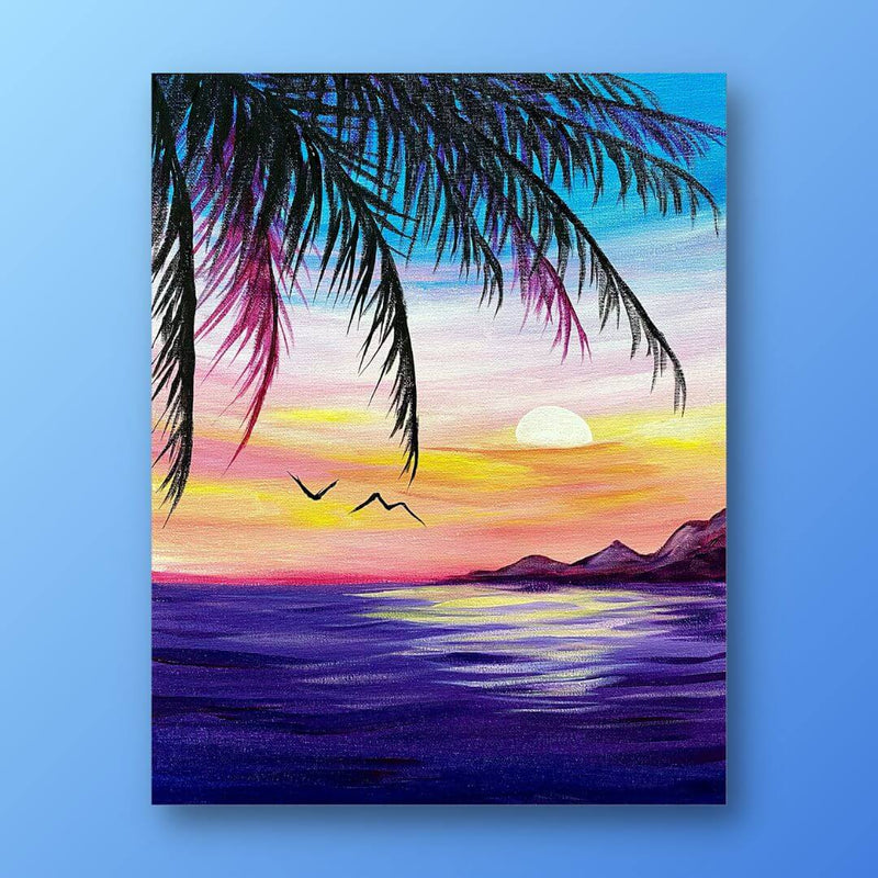 Bahama Breeze Ocean Paint Party Kit With Online Tutorial and ALL Supplies  Included 