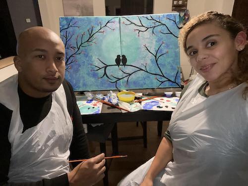 Two Canvases That Become One Painting