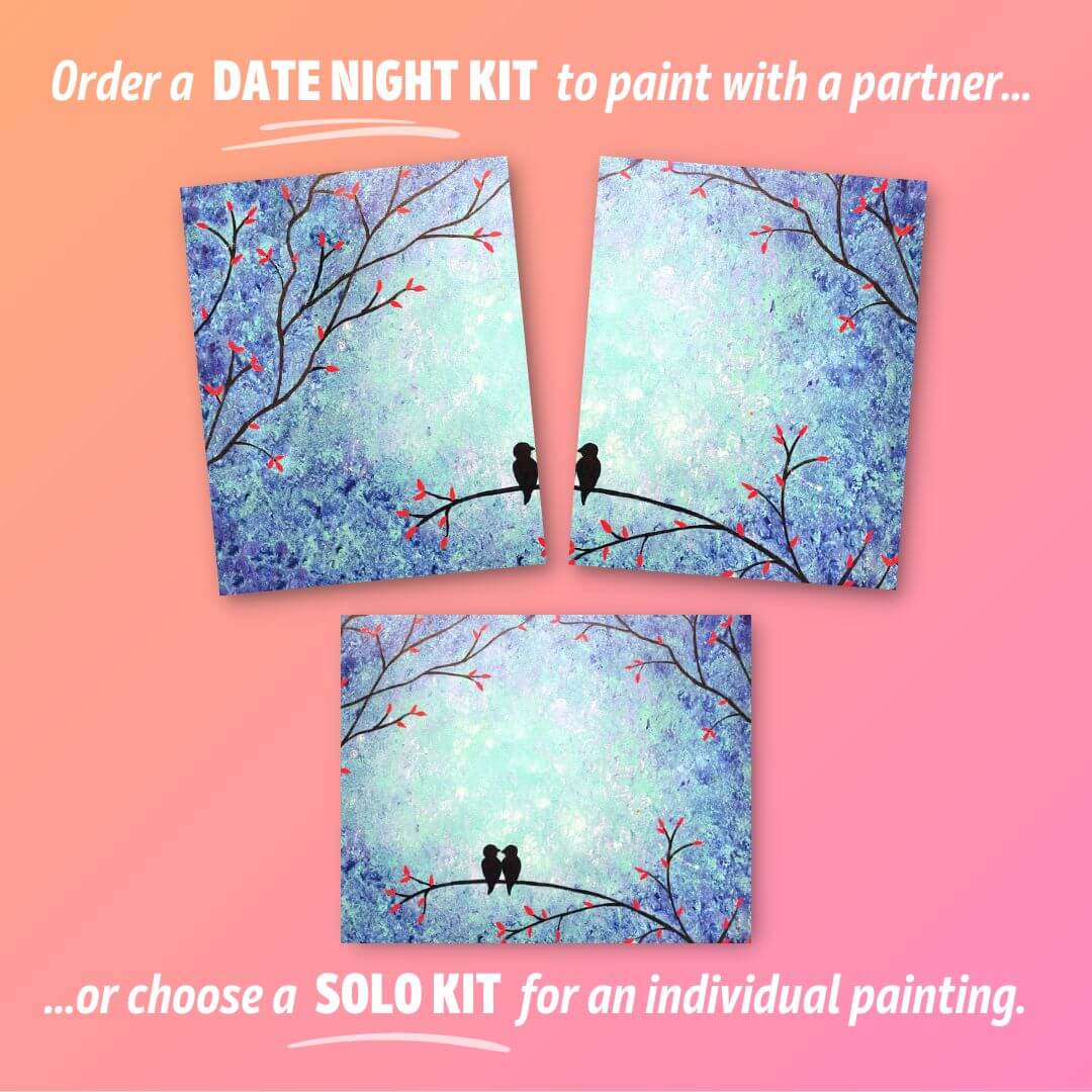 Paint Date Night Box - Set For Two, Conversation Starters + Painting S –  4Lovebirds