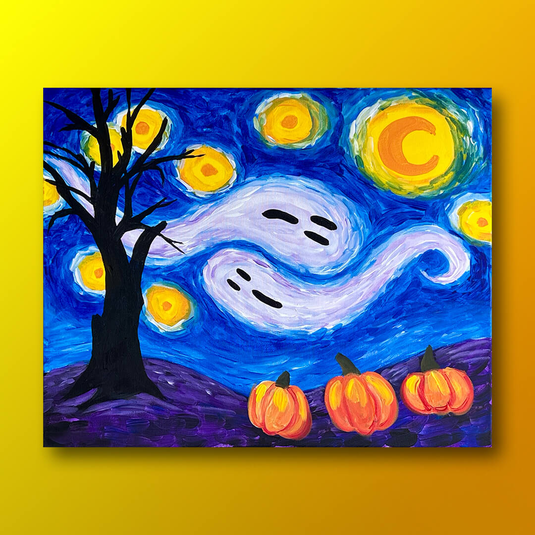 Fall Painting Tutorials || Painting to Gogh, image size:1080x1080