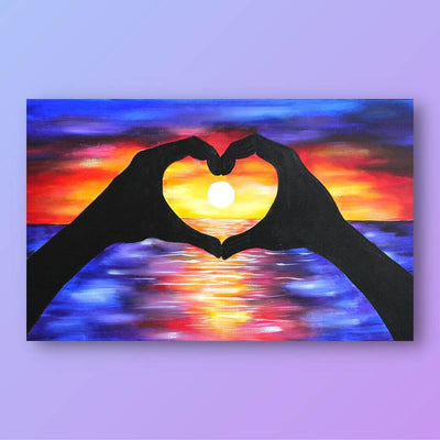 Painting in a Box: Couples Key to My Heart, Date Night Gift, DIY Acrylic Paint  Kit, Step by Step Painting, Paint Night, Canvas Painting 