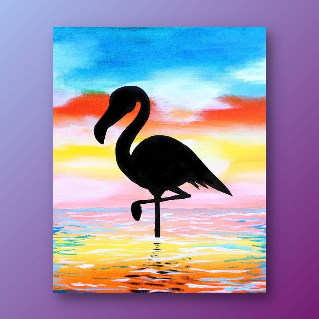Flamingo Canvas Paint Kit – Sips n Strokes