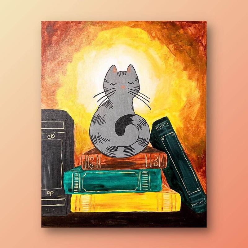 Cat In Library