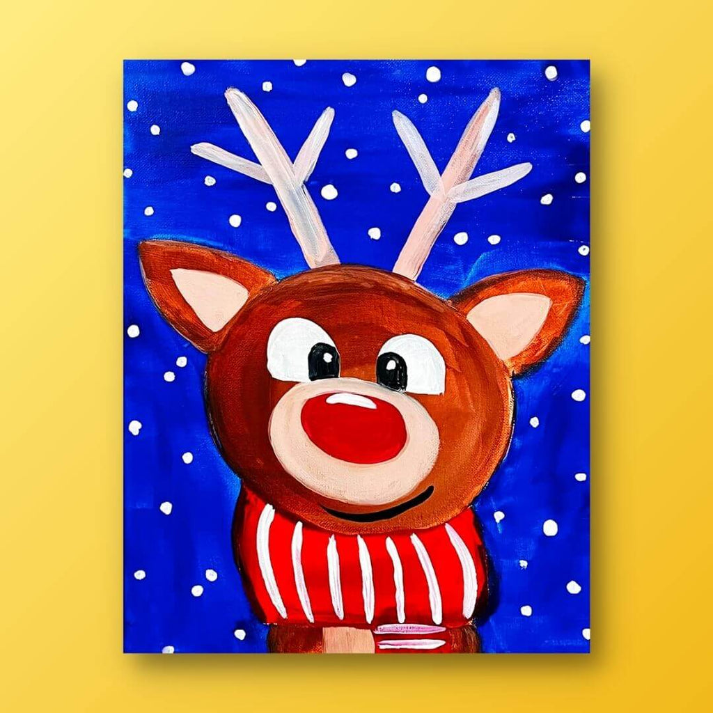 Hand Drawn Rudolph Simple Rudolph Drawing How To Draw Rudolph | Christmas Tutorial