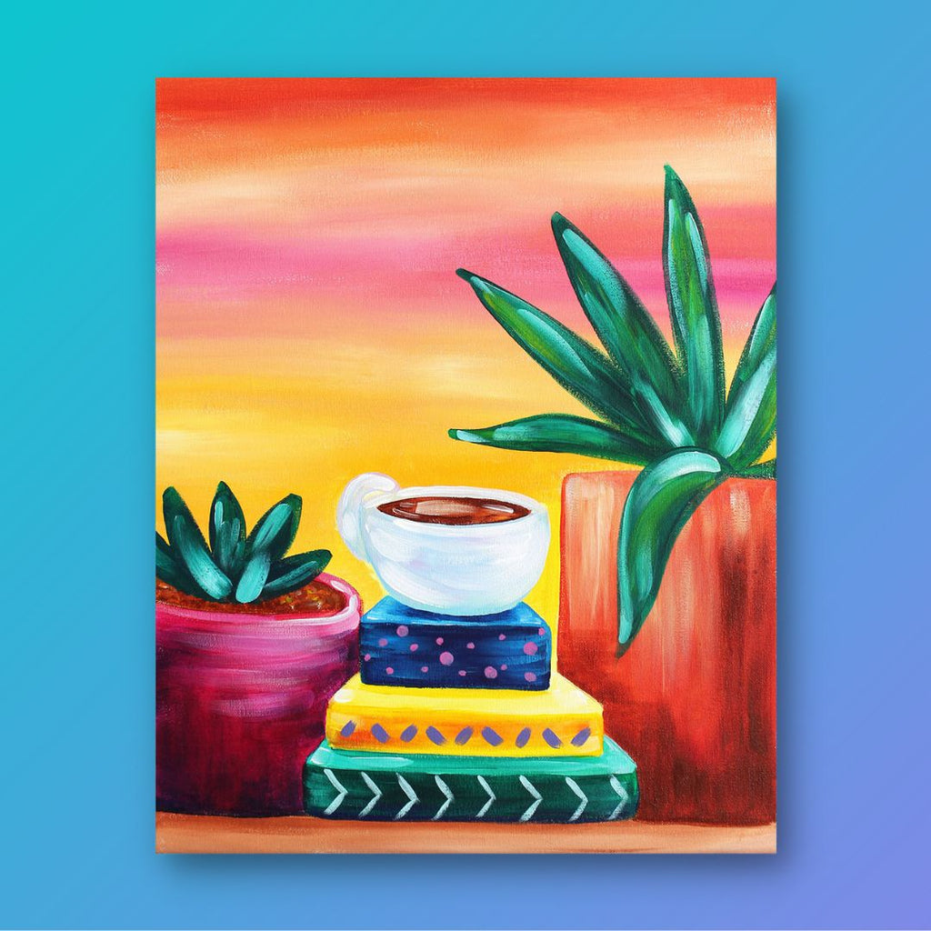 Sip of Serenity Painting Tutorial Painting to Gogh